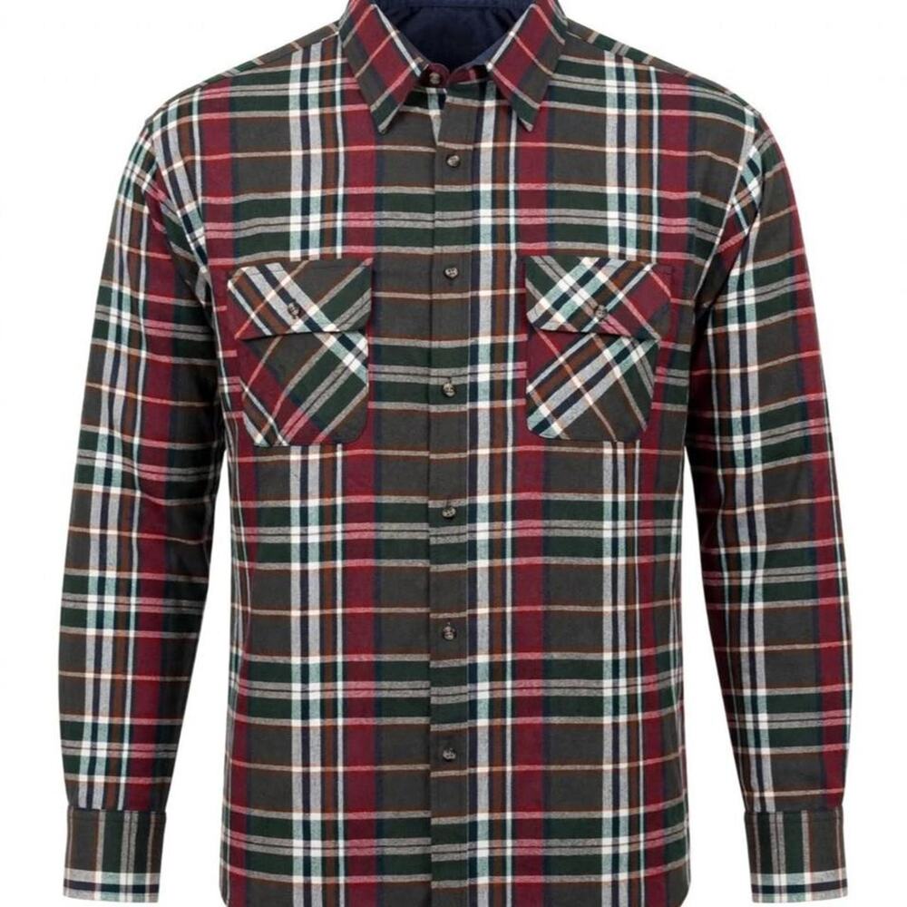 VTG Northwest Territory Flannel Shirt 3XL Big Man Plaid Red Green Button Up NWT